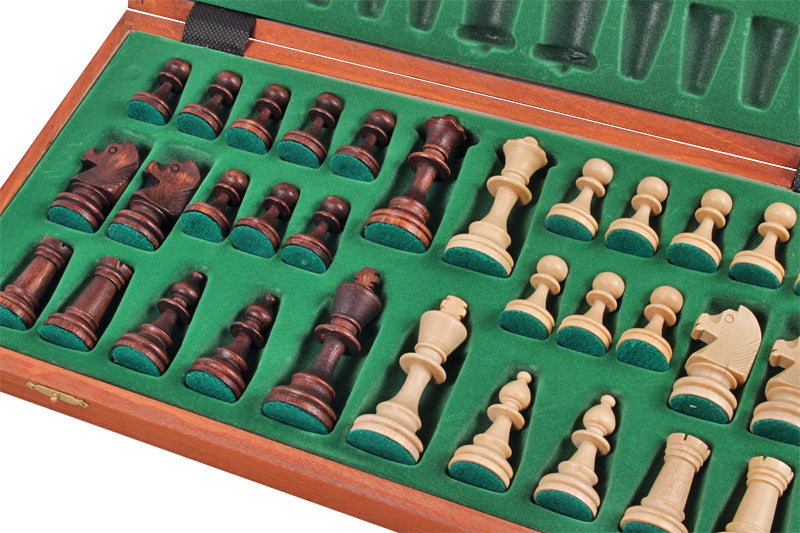 Jeu d'échecs de tournoi Staunton n° 4 en acajou et sycomore