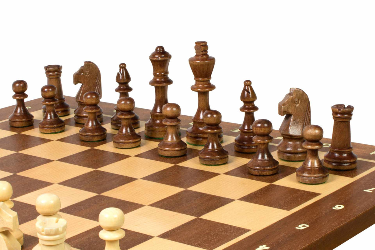 Square - Pro Set Echecs en bois No 5 - Acajou LUX - Échiquier + Pièces d' échecs - Staunton 5 Square - Pro Set Echecs en bois No 5 - Acajou LUX - Échiquier + Pièces d' échecs - Staunton 5