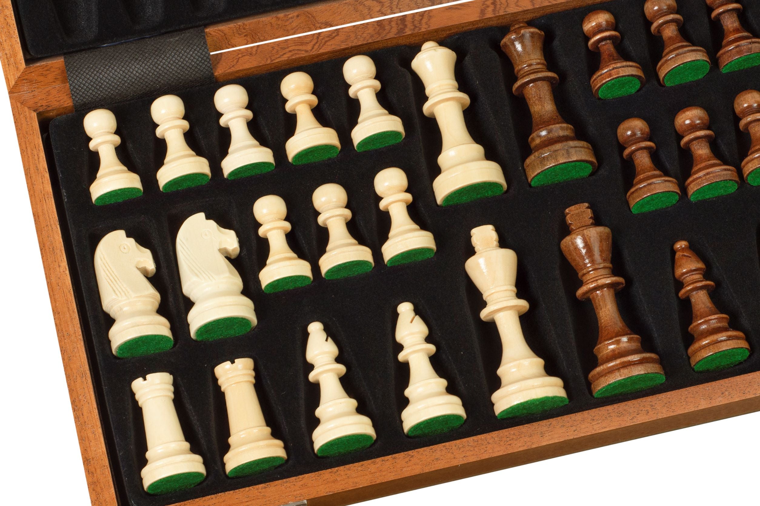 Jeu d'échecs de tournoi Staunton n° 4 avec plateau en acajou et érable