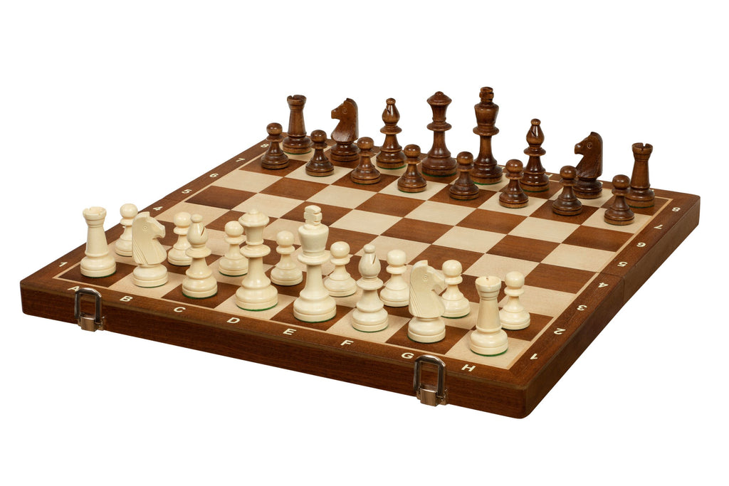 Jeu d'échecs Sunrise Tournament Staunton n° 5 avec plateau en acajou