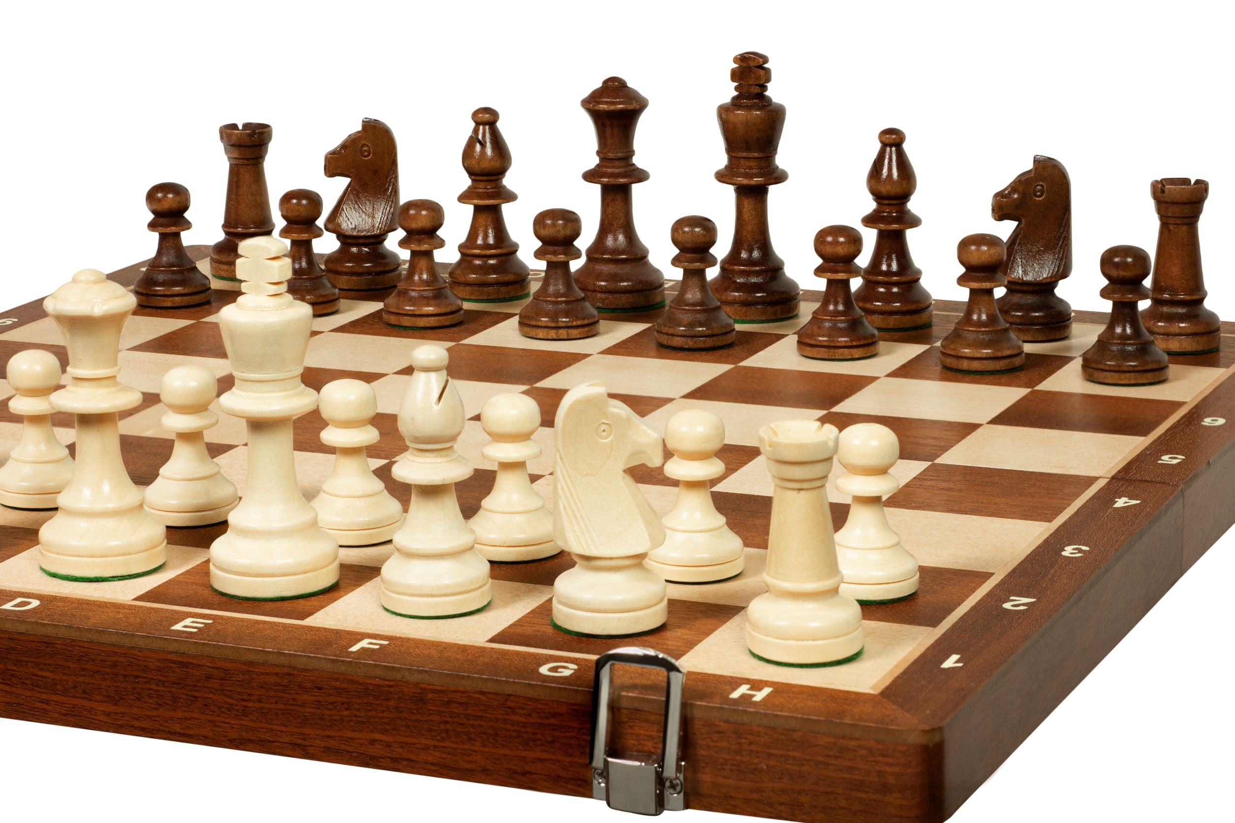 Jeu d'échecs Sunrise Tournament Staunton n° 5 avec plateau en acajou