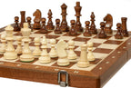 Jeu d'échecs de tournoi Staunton n° 4 avec plateau en acajou et érable