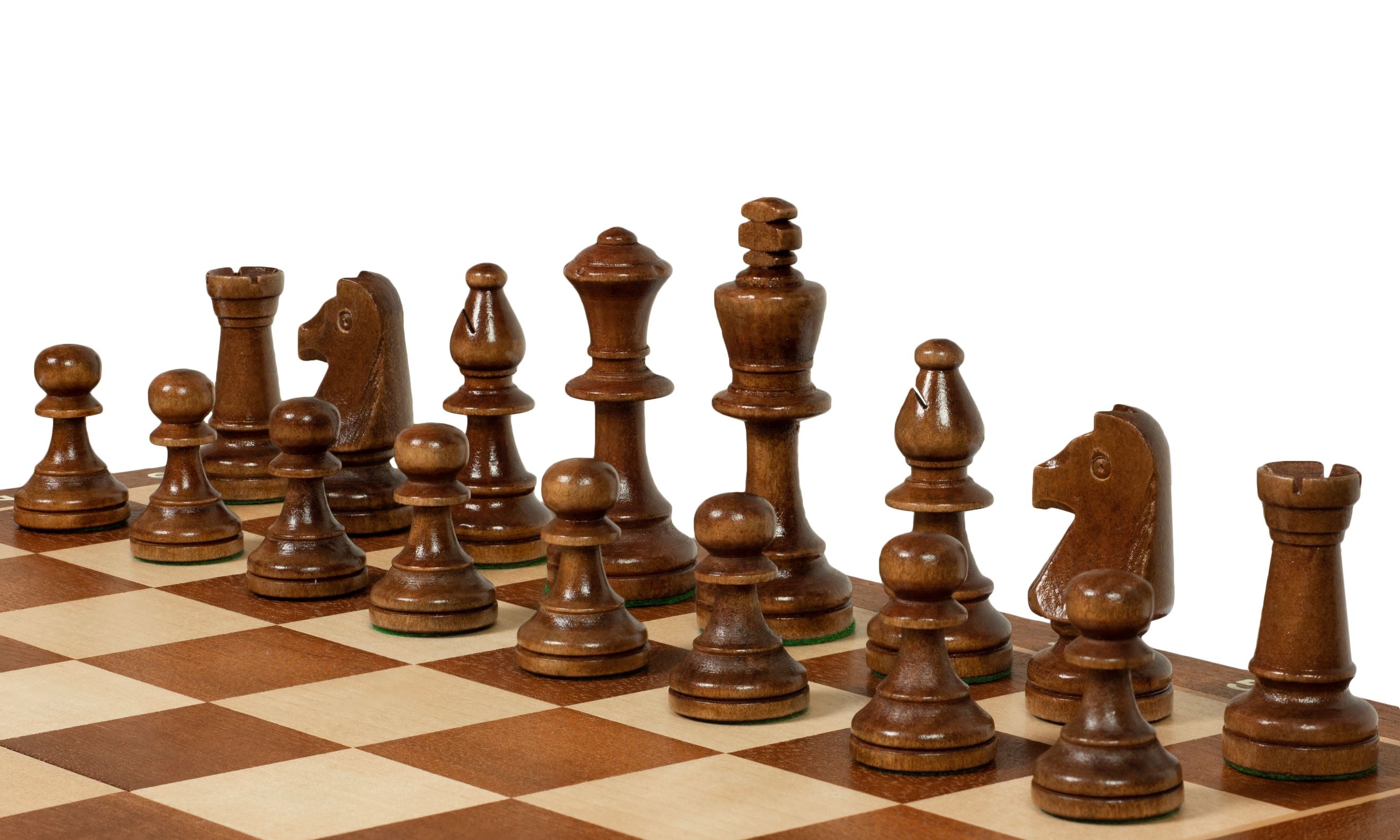 Jeu d'échecs Sunrise Tournament Staunton n° 5 avec plateau en acajou