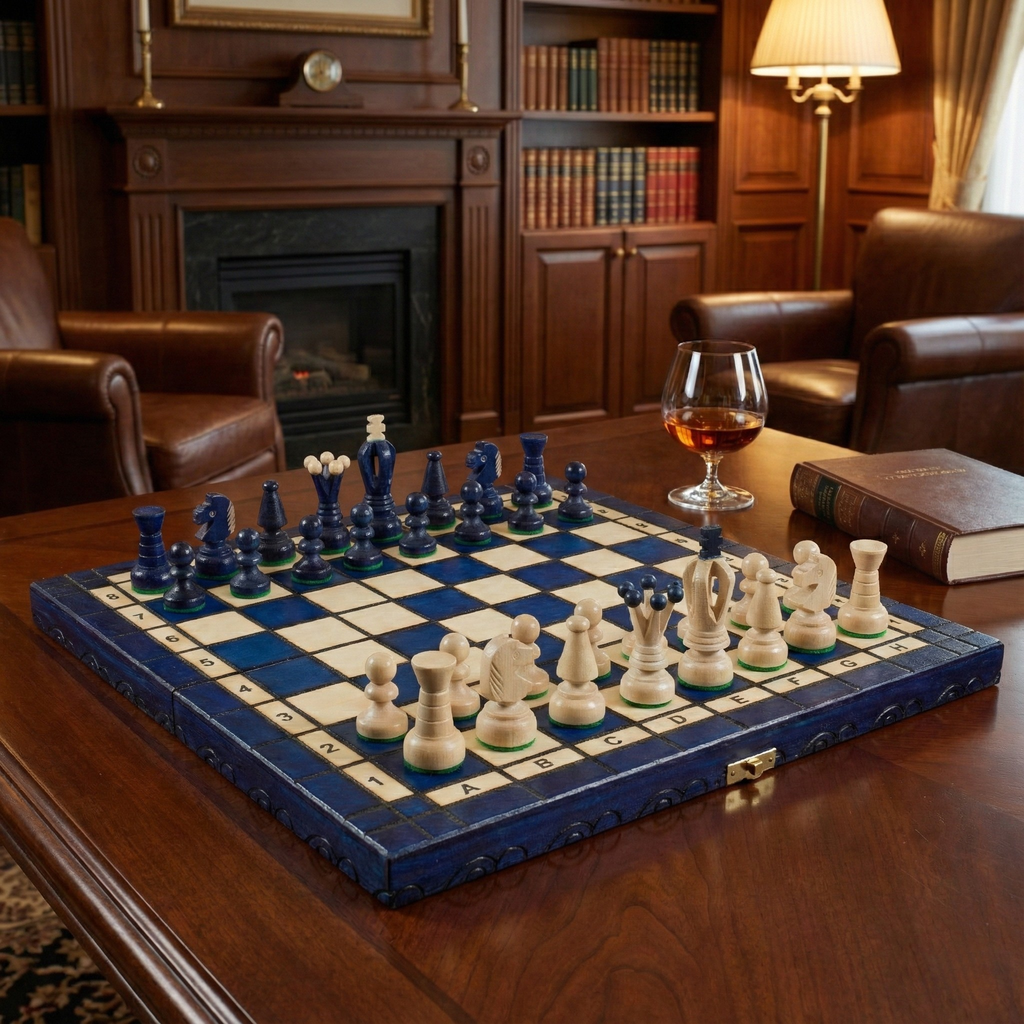 Jeu d'échecs Royal Kings de taille moyenne avec plateau d'insertion (King de 2,5 pouces)