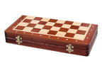 Jeu d'échecs de tournoi n° 3 avec plateau incrusté d'acajou et de sycomore