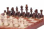 Jeu d'échecs de tournoi n° 4 (double reine) plateau en acajou et sycomore