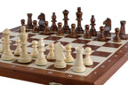 Jeu d'échecs de tournoi Staunton n° 5 avec plateau en acajou et sycomore