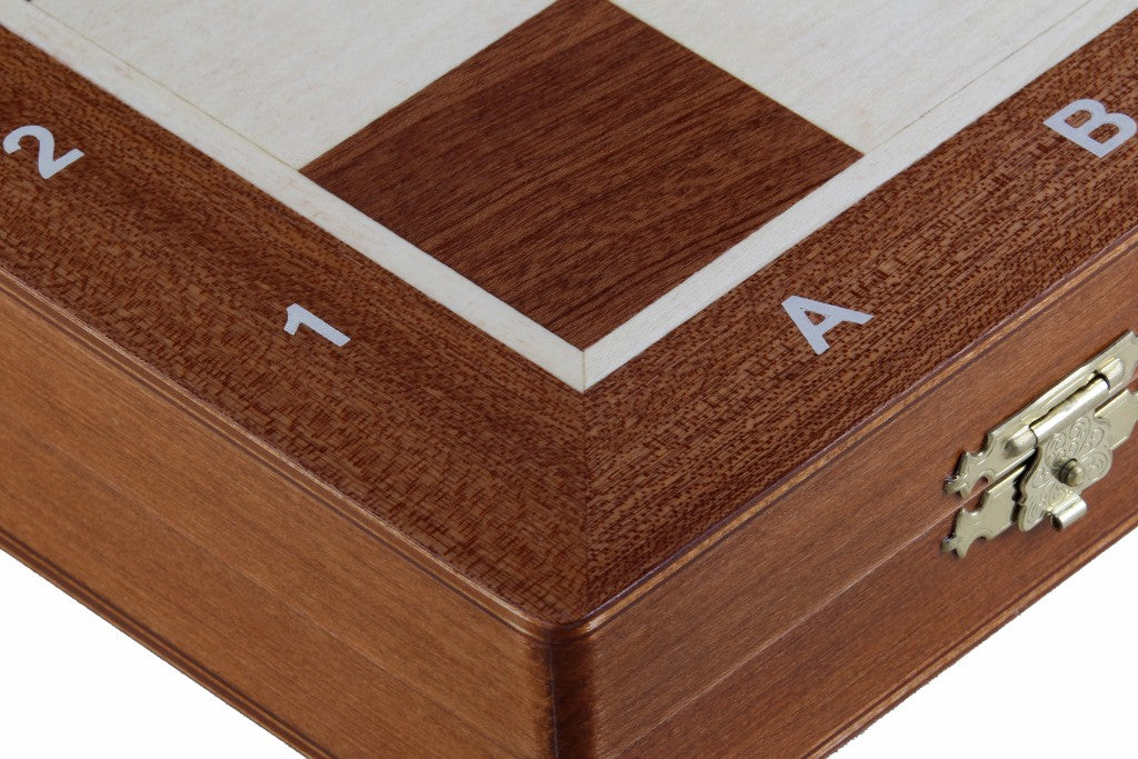 Jeu d'échecs de tournoi Staunton n° 5 avec plateau en acajou et sycomore