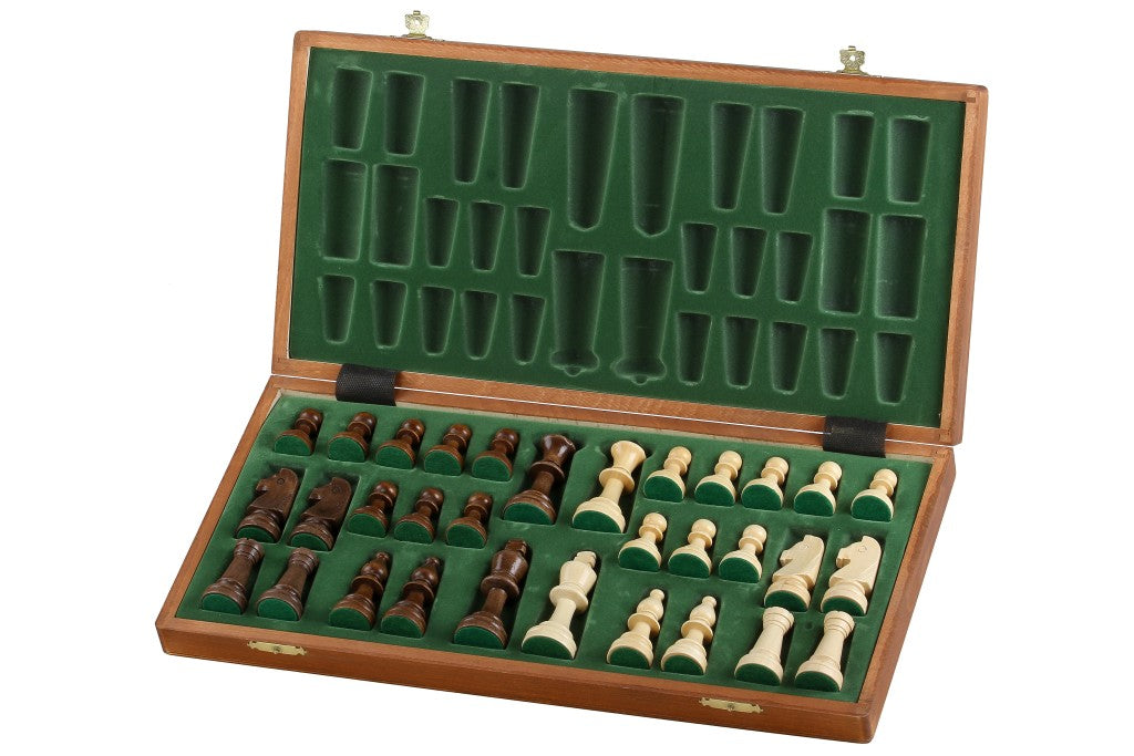 Jeu d'échecs de tournoi Staunton n° 5 avec plateau en acajou et sycomore