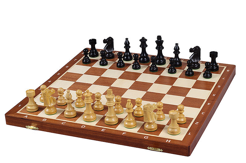Jeu d'échecs français Staunton n° 5 en ébène