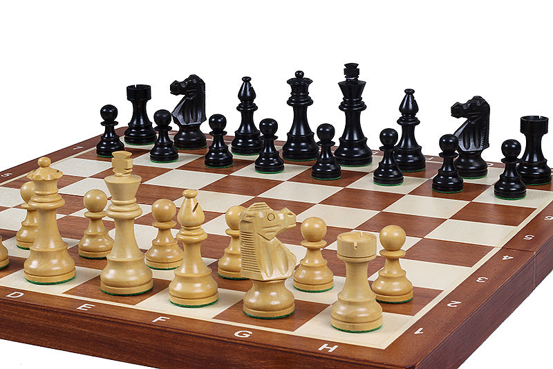 Jeu d'échecs français Staunton n° 5 en ébène