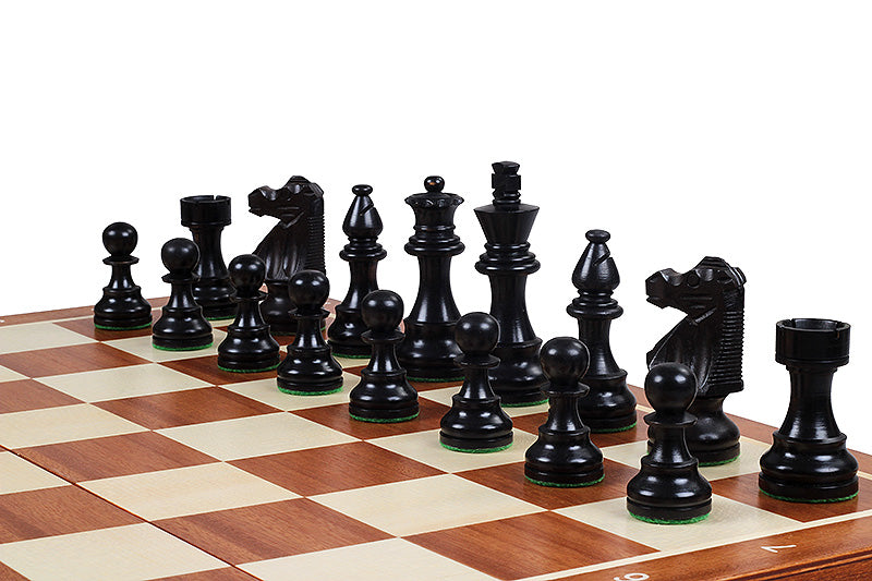 Jeu d'échecs français Staunton n° 5 en ébène